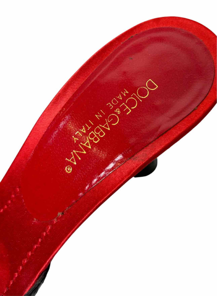 Dolce & Gabbana Size 37 Snakeskin Leather Sandals