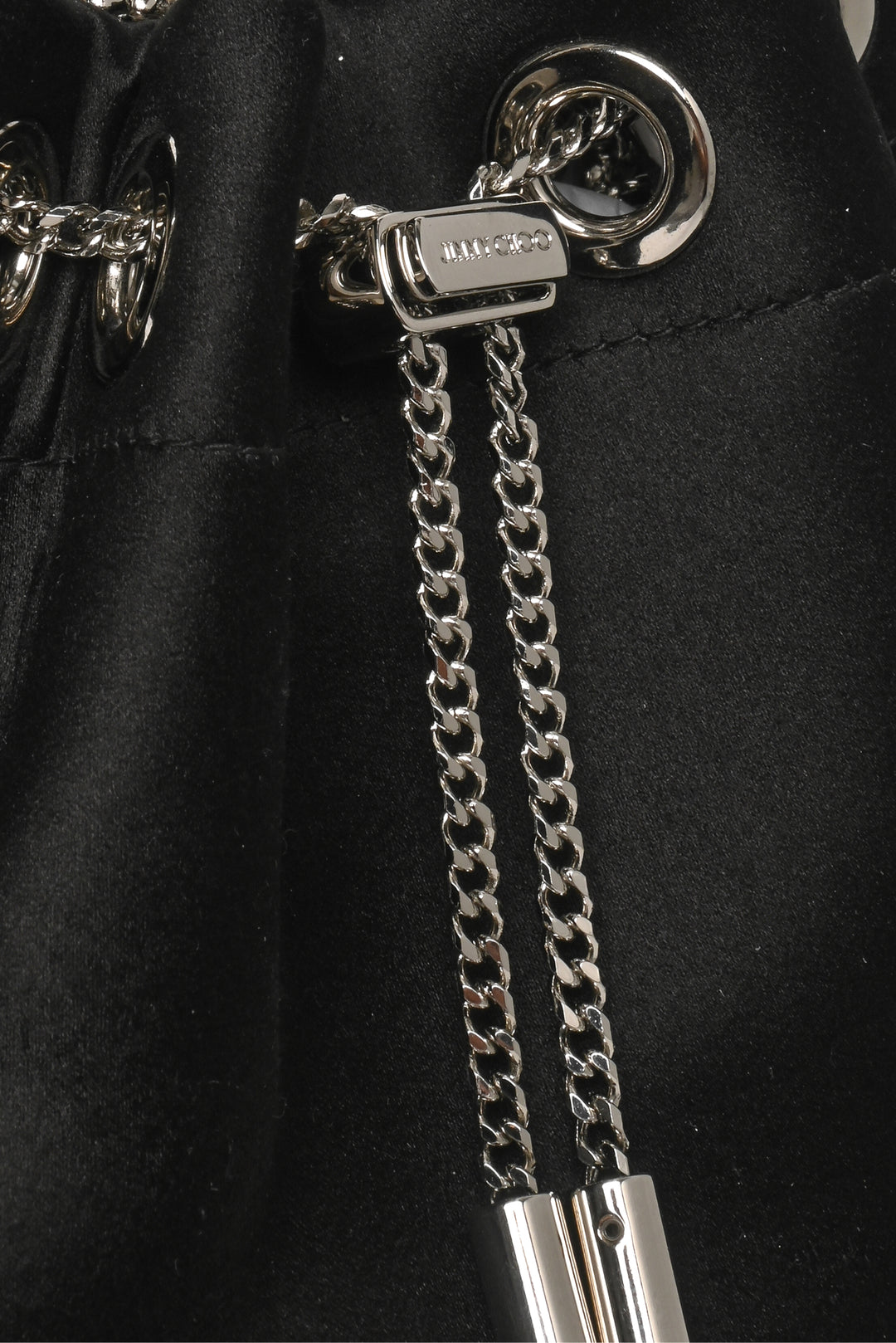 Jimmy Choo Bon Bon Satin Crystal Handle Bag