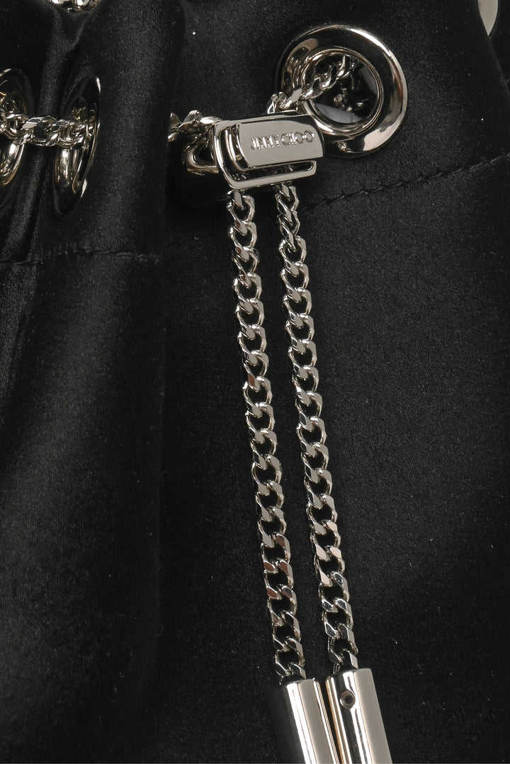 Jimmy Choo Bon Bon Satin Crystal Handle Bag