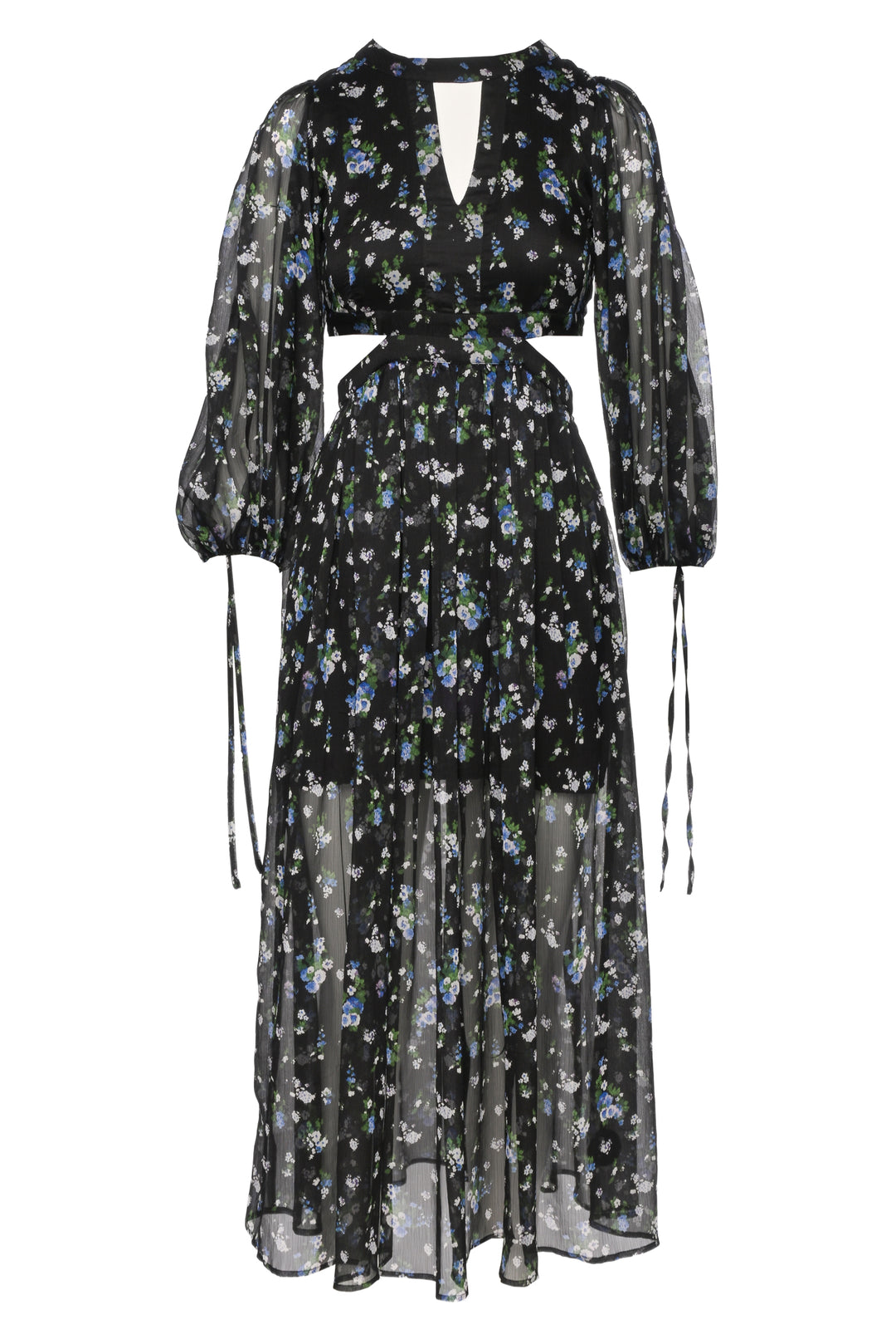 maje Size 36 Long Cut Out Dress