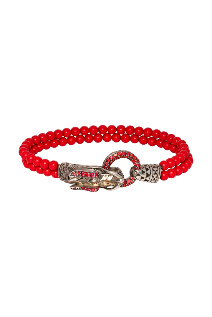 John Hardy Legends Naga Dragon Double Wrap Bead Bracelet