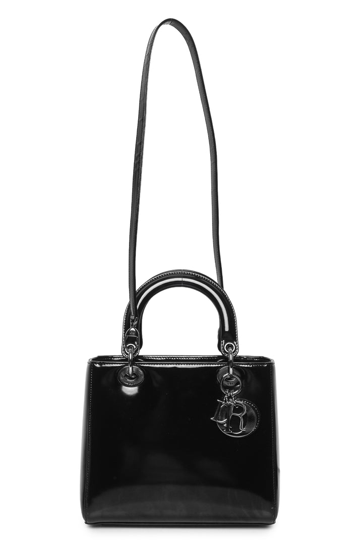 Dior 2013 Medium Patent Smooth Leather Lady Dior Bag