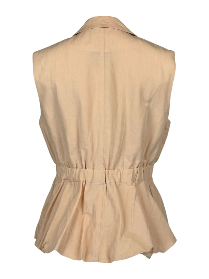 Ulla Johnson Size M Collared Cotton-blend Vest