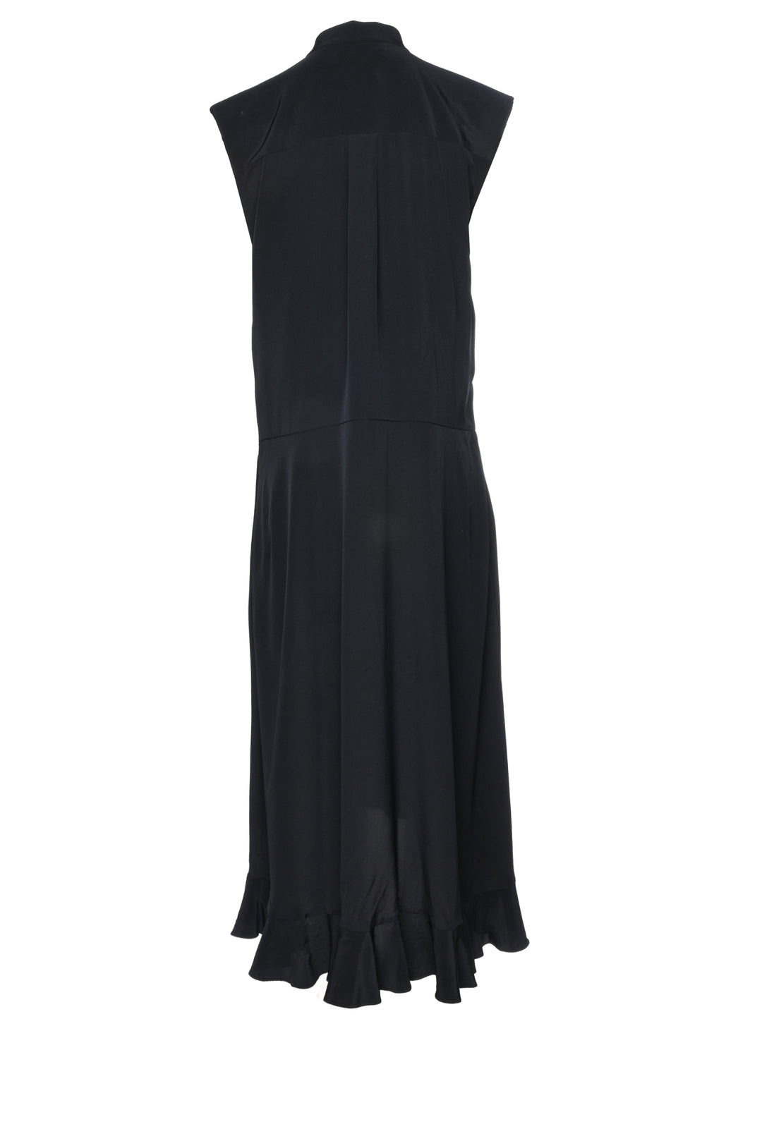 Tibi Size 4 Eco Silk Ruffle Shirt Dress
