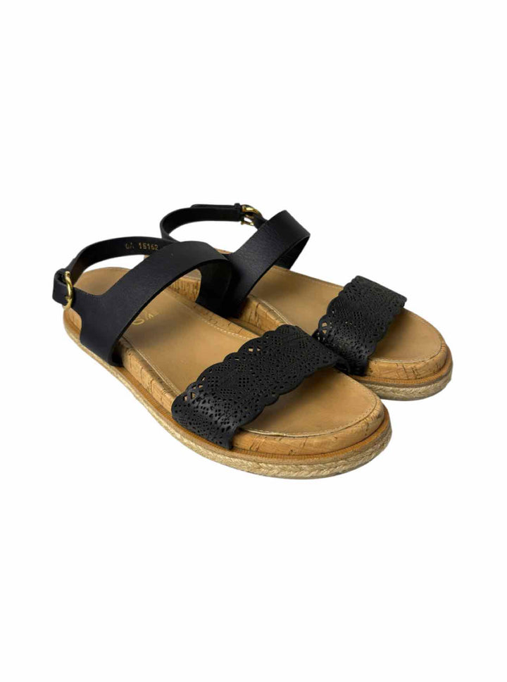 Ferragamo Size 8.5 Cut Out Leather Sandals