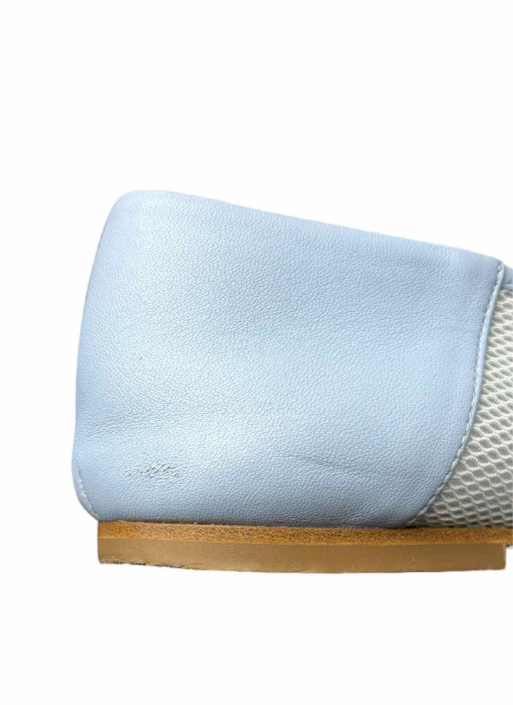 Ferragamo Size 8 Varina Sun Mesh & Leather Flats