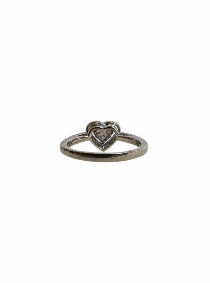 Size 6 14K Halo Heart Shapped Diamond  Ring