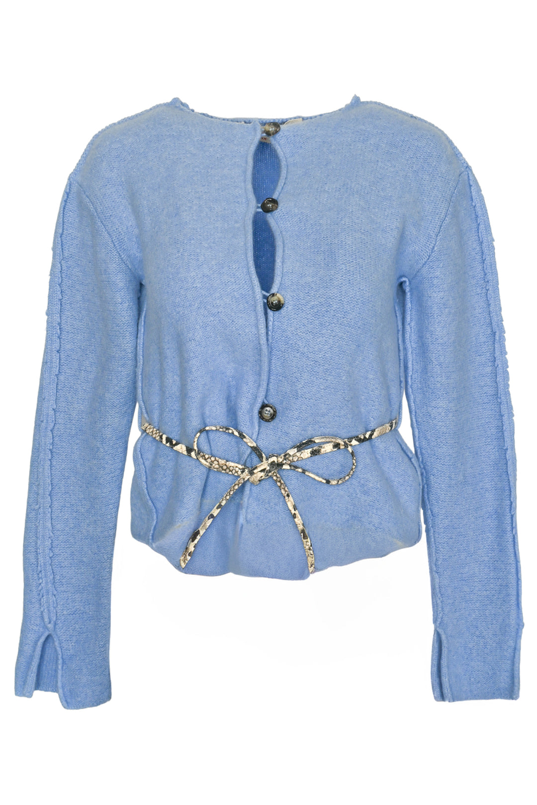 Marni Size 42 Collarless Wool-Blend Cardigan