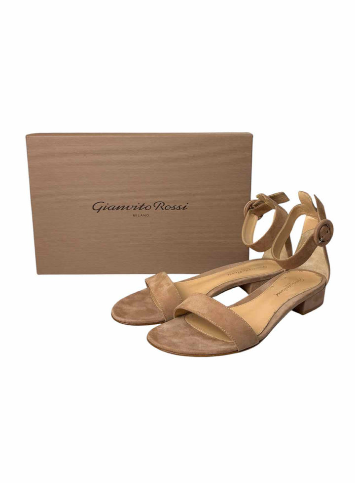 Gianvito Rossi Size 37.5 Suede Sandals