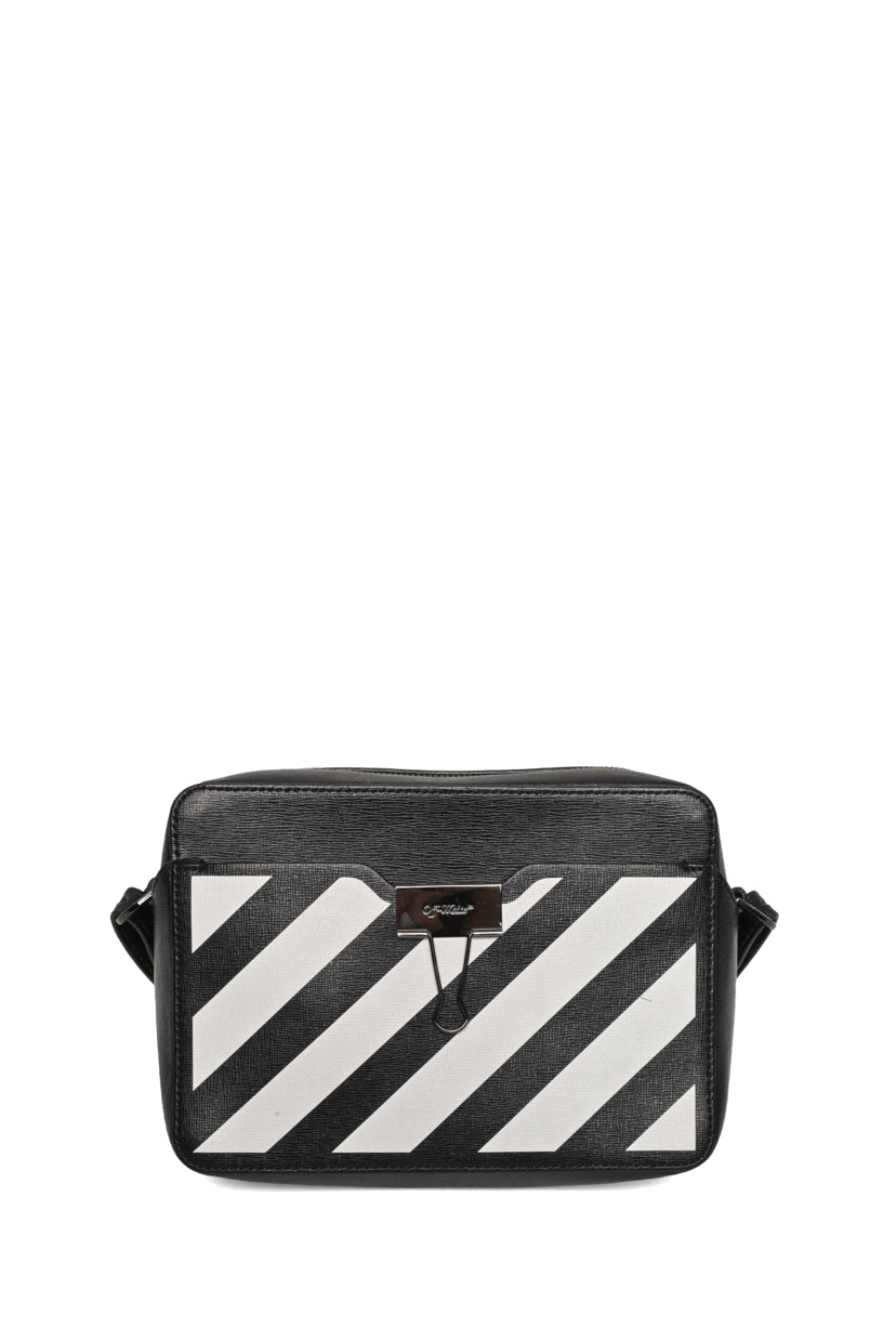 Off White Diagonal Binder Clip Crossbody