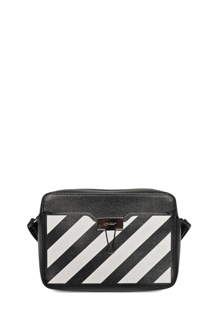 Off White Diagonal Binder Clip Crossbody