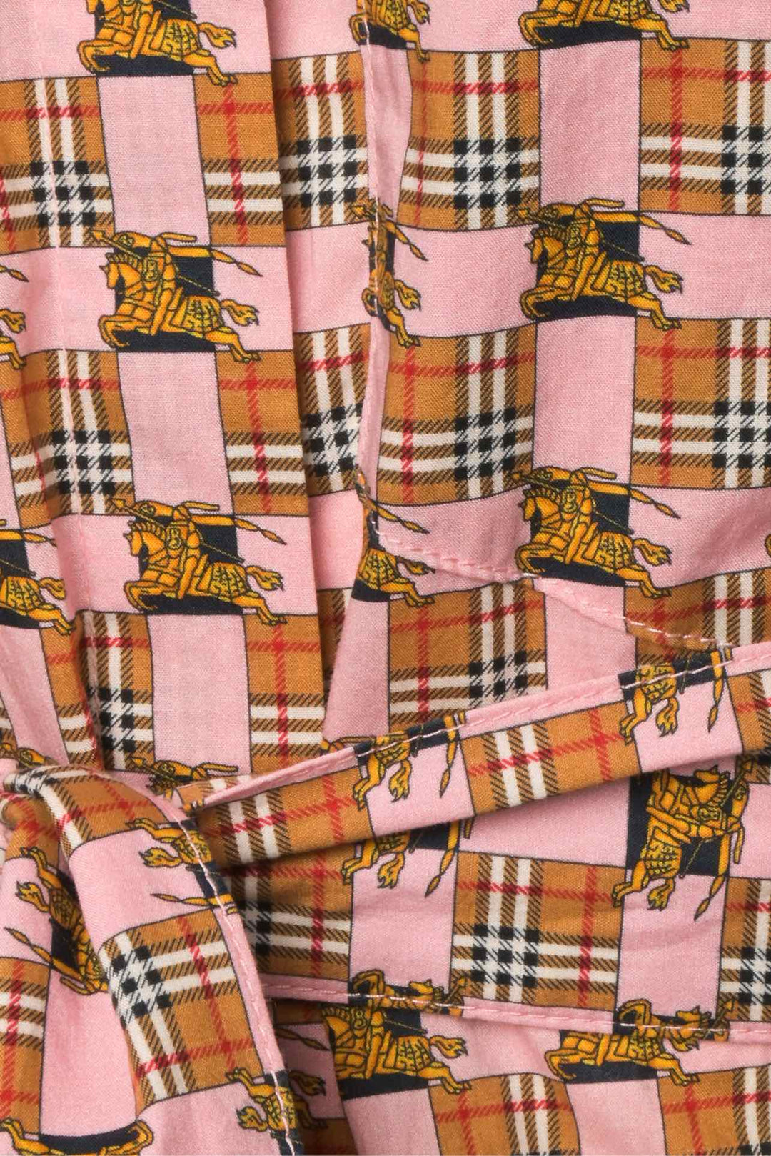 Burberry Size 2 Tiled Archive Print Cotton Shirt Dress