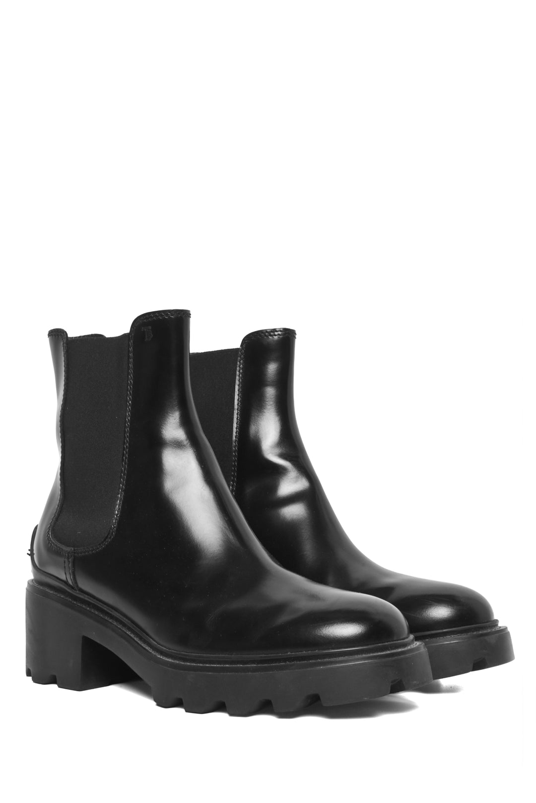 Tod's Size 37.5 Patent Leather Chelsea Ankle Boots