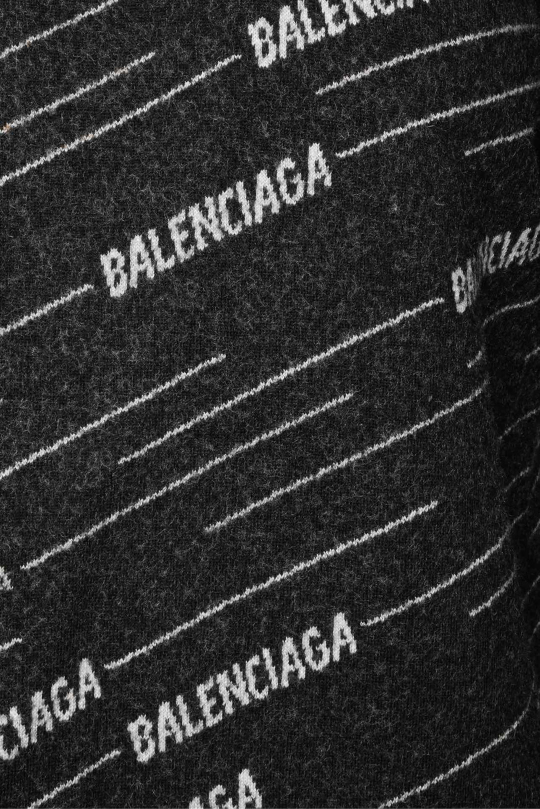 Balenciaga Size XS 2018 Allover Logo Knit Crewneck Sweater