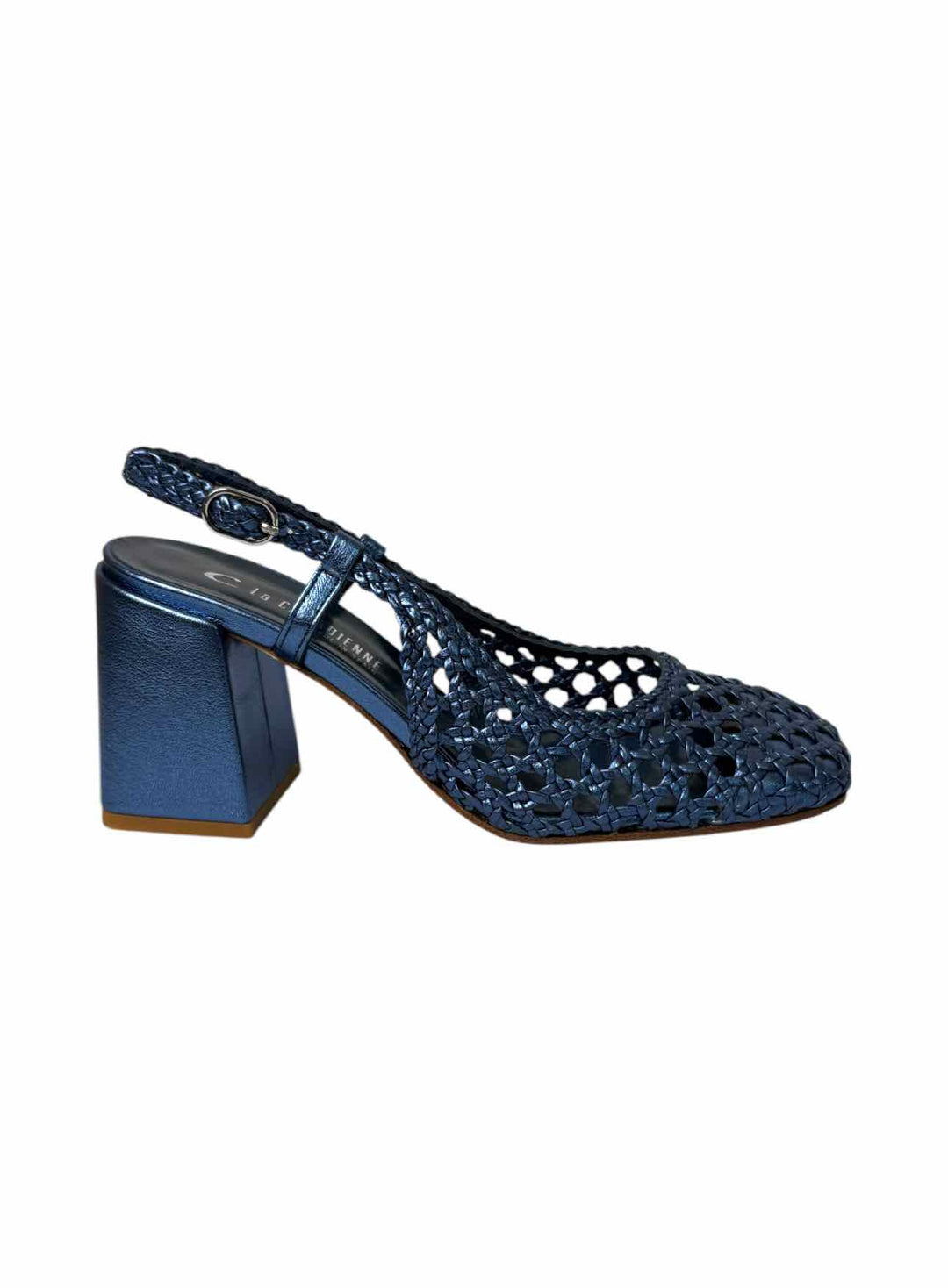 La Canadienne Size L Metallic Woven Leather Pumps