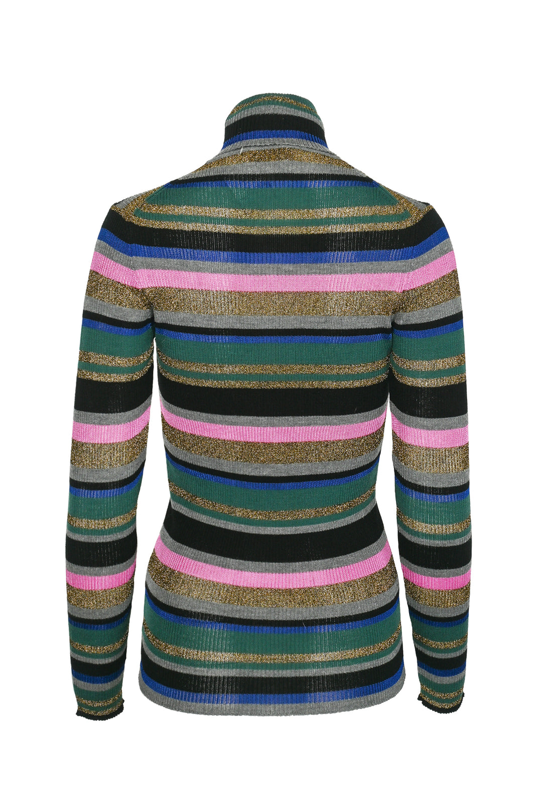 Emilio Pucci Size M Striped Turtleneck Sweater
