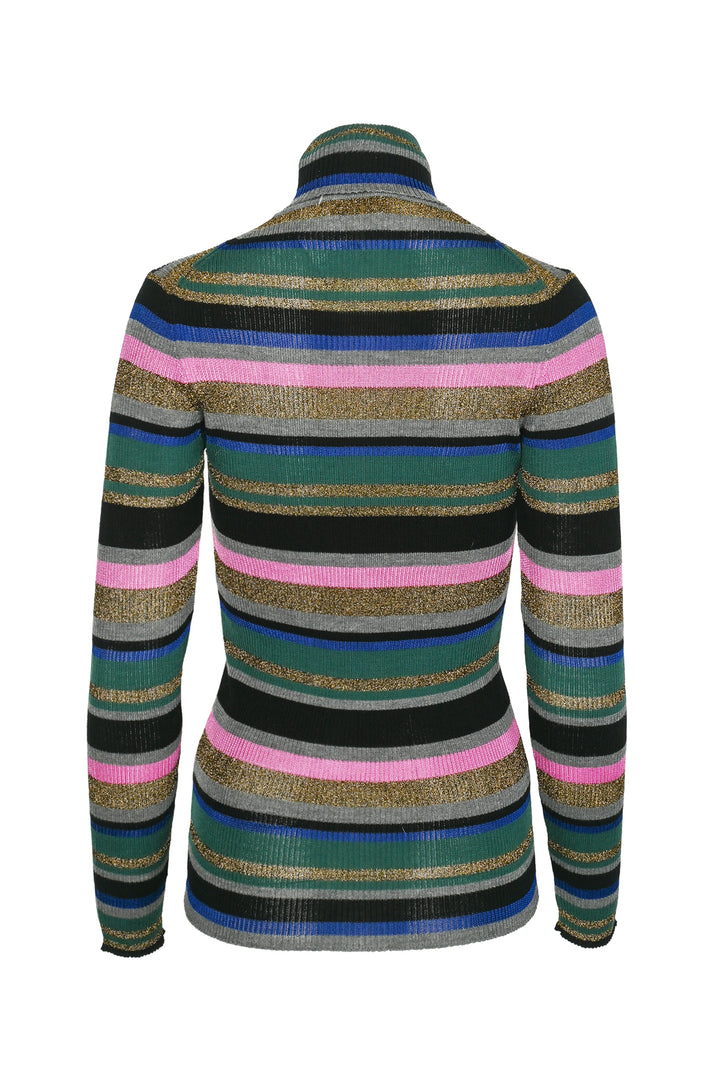 Emilio Pucci Size M Striped Turtleneck Sweater