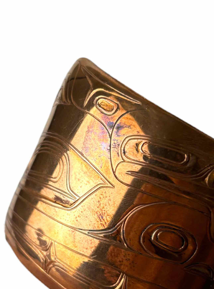 Colby Gates Indigenous Carved Copper Bracelet