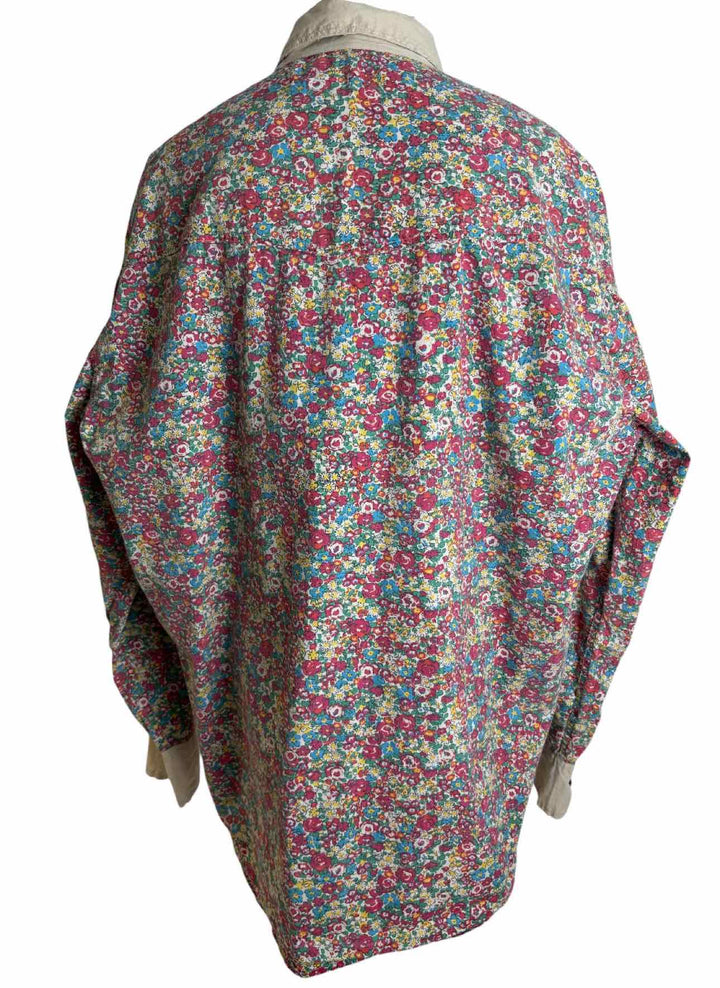 Magnolia Pearl Size OS Cotton Floral Boyfriend Blouse