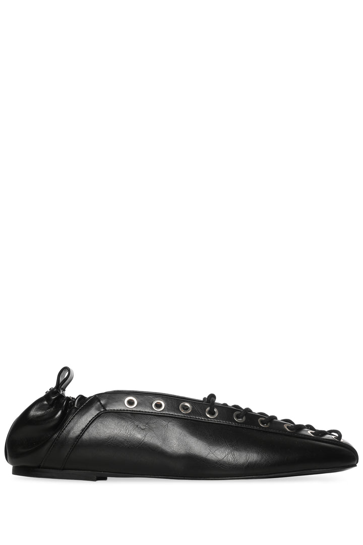 Ganni Size 41 Lace Up Flats