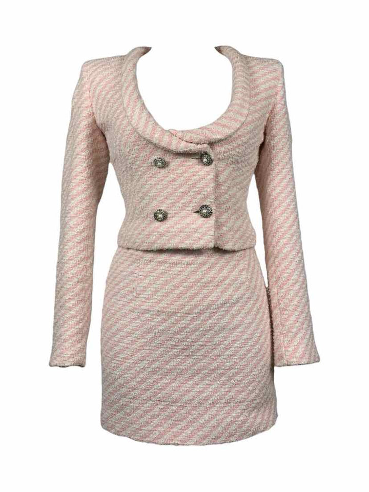 Alessandra Rich Size 40 Mini Skirt 2 Piece Suit