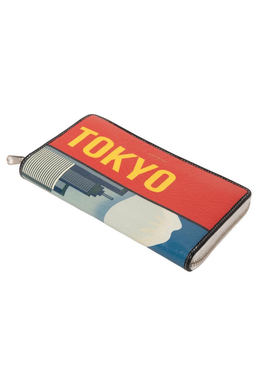 Balenciaga Tokyo Magazine Printed Zip Around Long Wallet