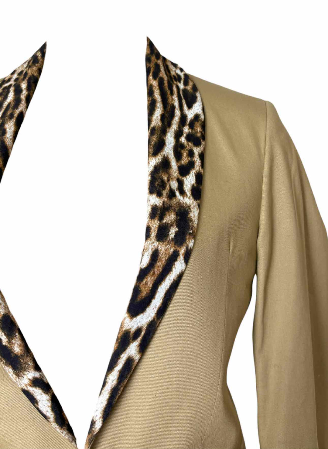 R13 Size XS Leopard Print Shawl Collar Cotton Blazer