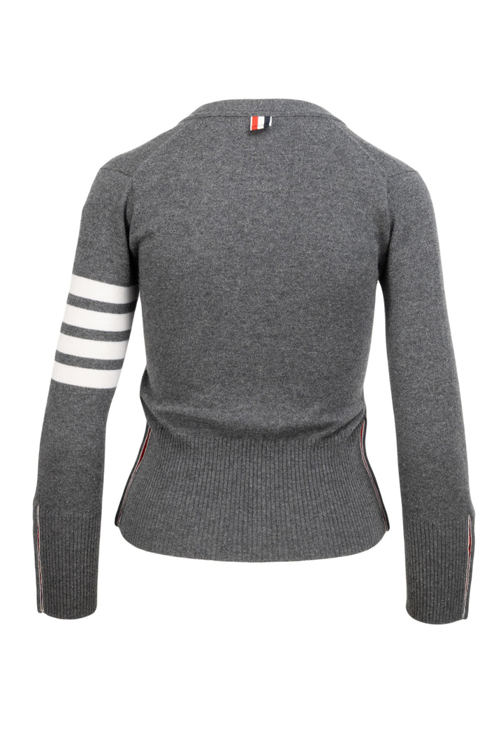 Thom Browne Size 40 Classic Cashmere 4 Bar V-Neck Cardigan