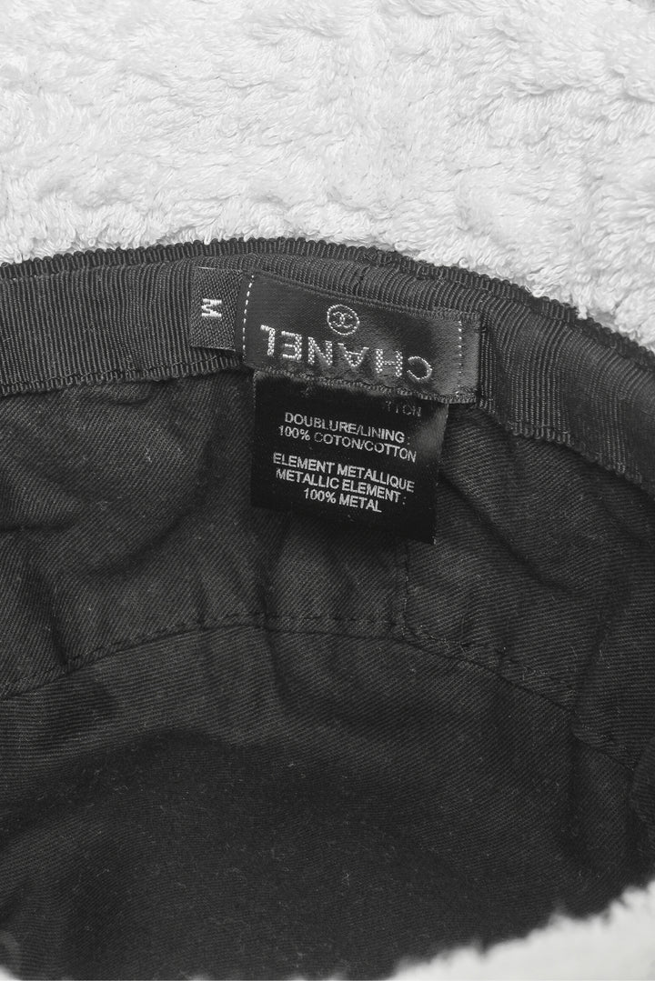 Chanel Size M Terry Cloth CC Bucket Hat