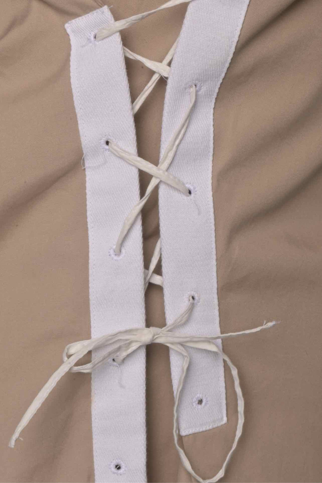 Dries Van Noten Size 10 Lace-Up Cotton-Poplin Shirt