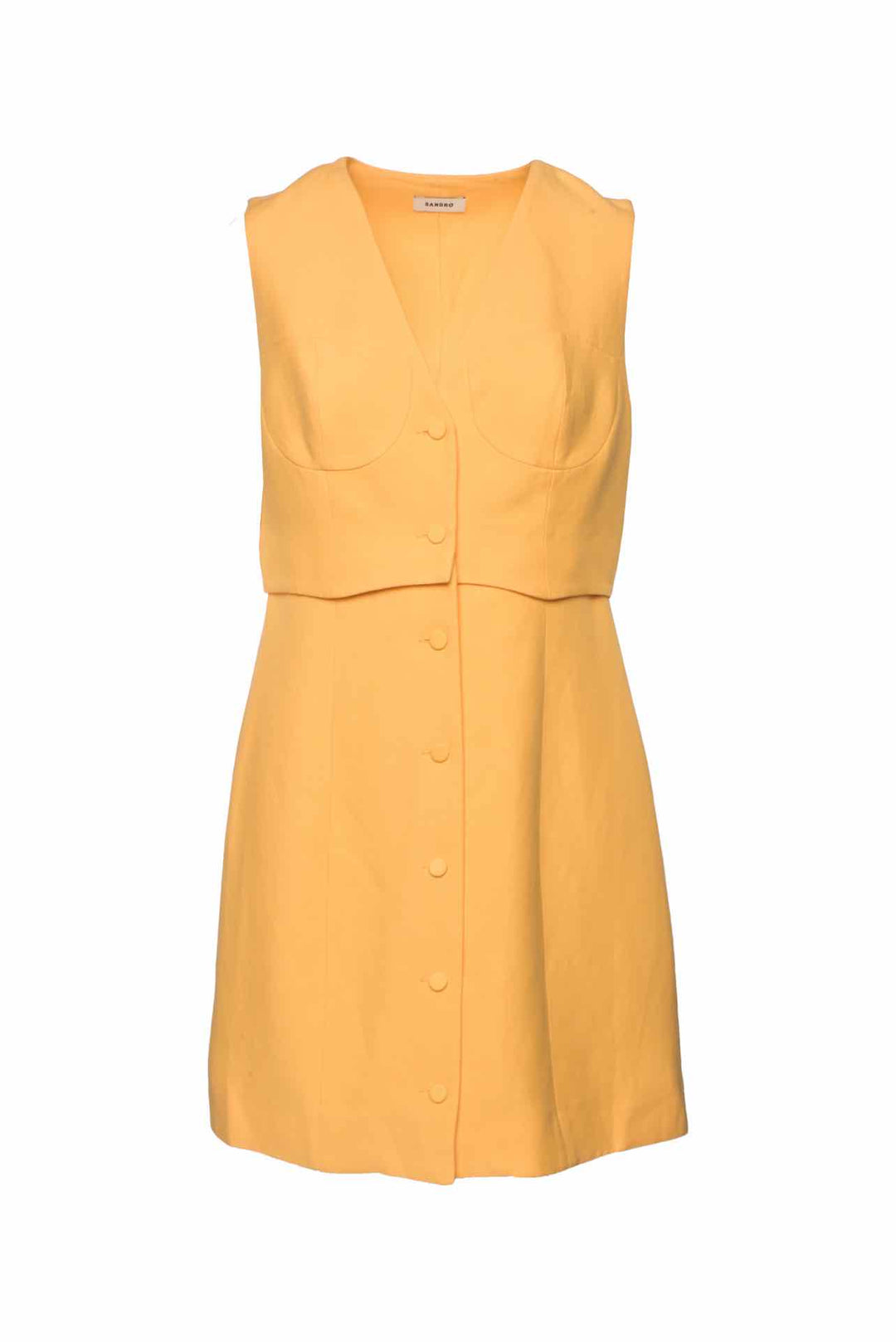 Sandro Size 40 Layered Twill Mini Dress