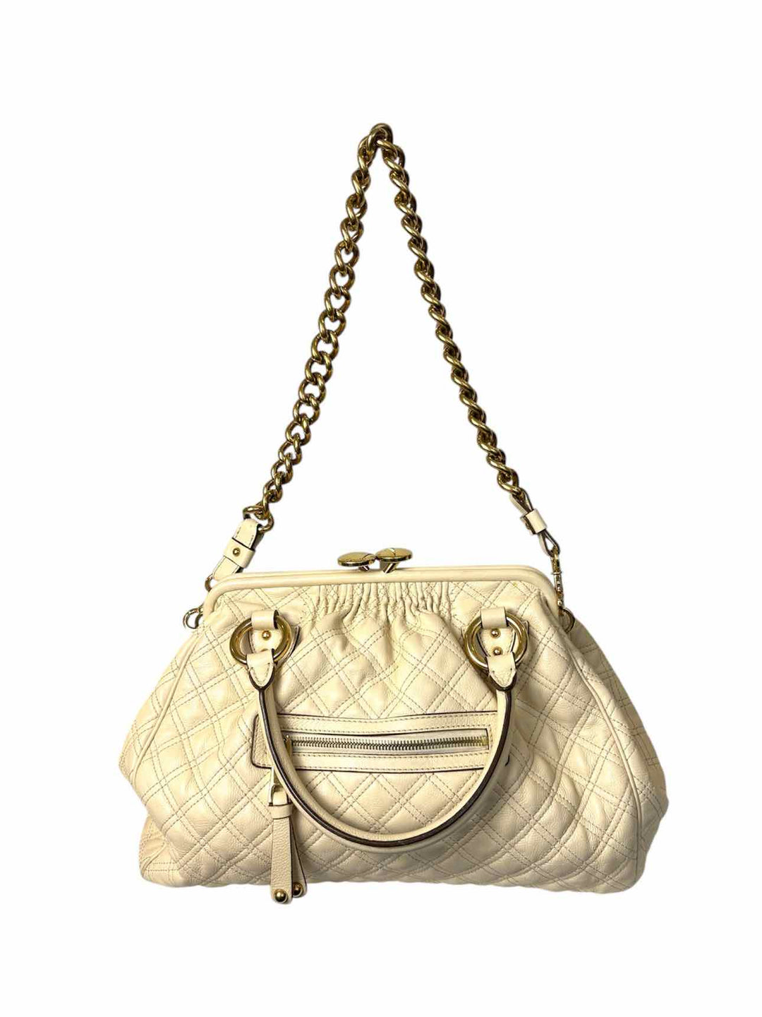 Marc Jacobs Original Quilted Leather Stam Bag w/Kiss-Lock Purse