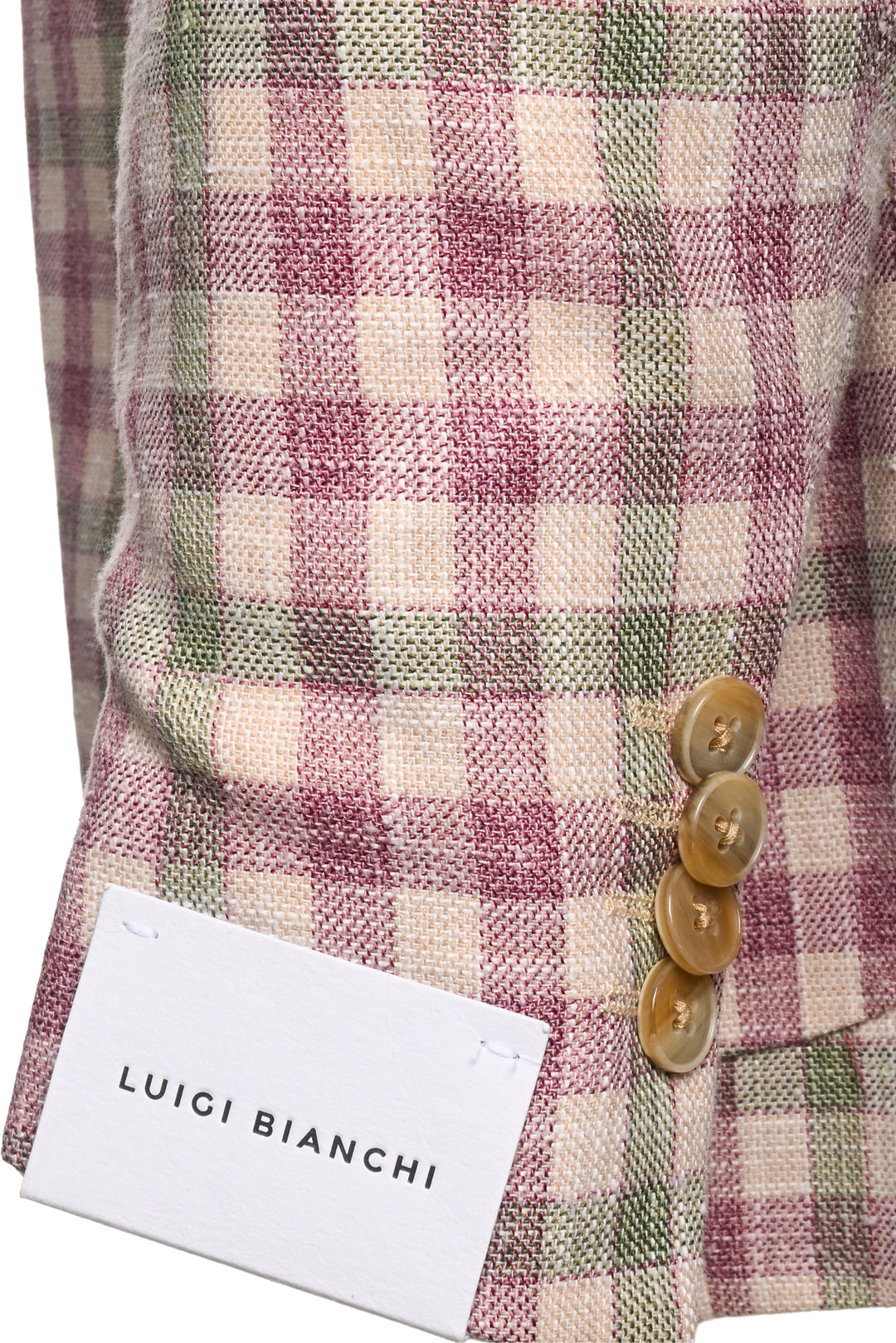 Luigi Bianchi Mantova Size 38 Men's Sartoria Single Breasted Check Blazer
