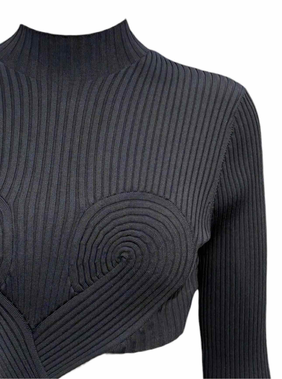 Dion Lee Size 6 Long Sleeve Ribbed Sculpted  Dress