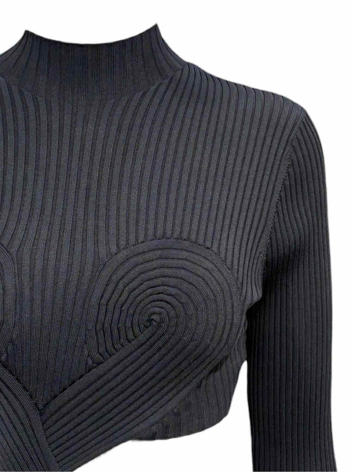 Dion Lee Size 6 Long Sleeve Ribbed Sculpted  Dress