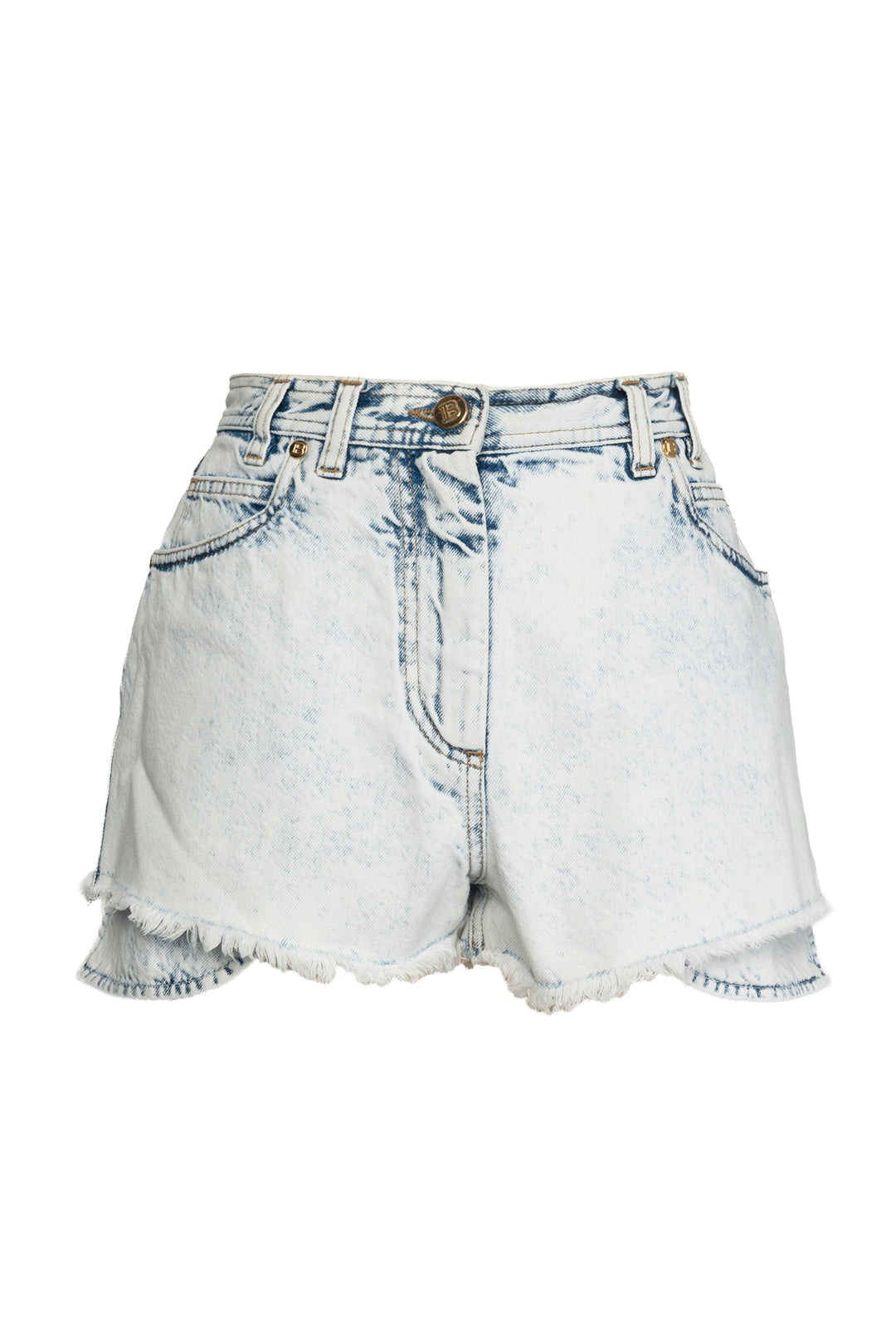 Balmain Size 38 Denim Shorts