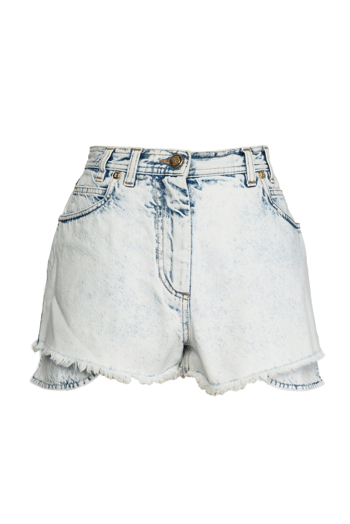 Balmain Size 38 Denim Shorts