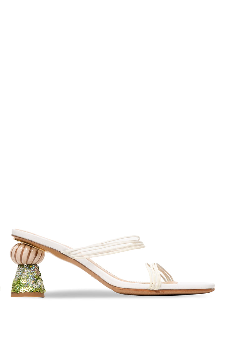 Jacquemus Size 35 Leather & Sequin Embellished Sandals
