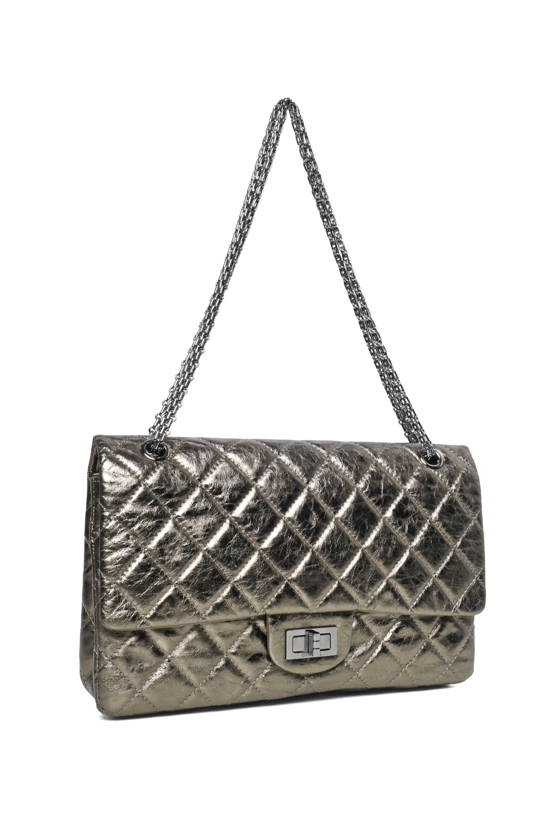 Chanel 2006-2008 Metallic Aged Calfskin Quilted 2.55 Reissue Double Flap Bag