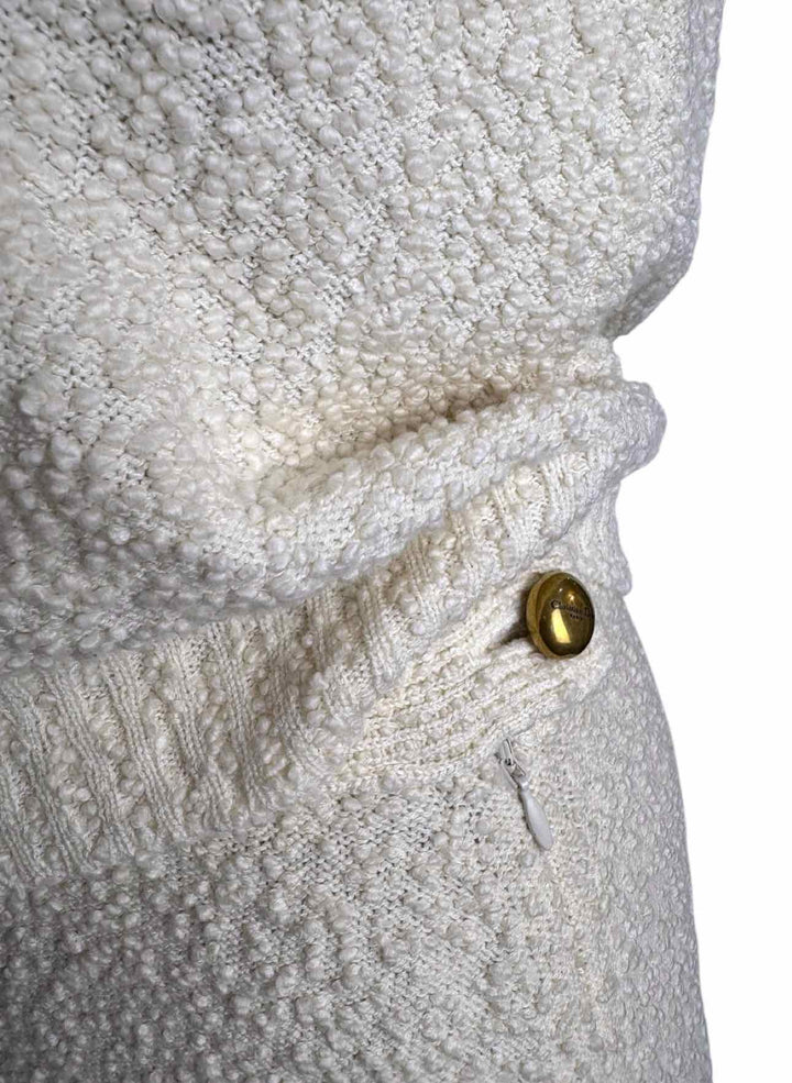 Christian Dior Size 38 Cotton Blend Knit Sweater Skirt Suit