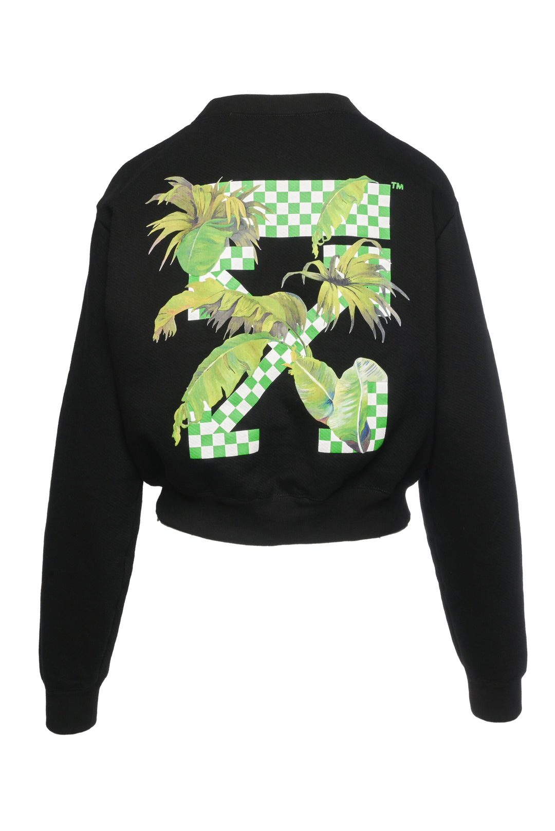 Off White Size XS Racing Cropped Sweatshirt
