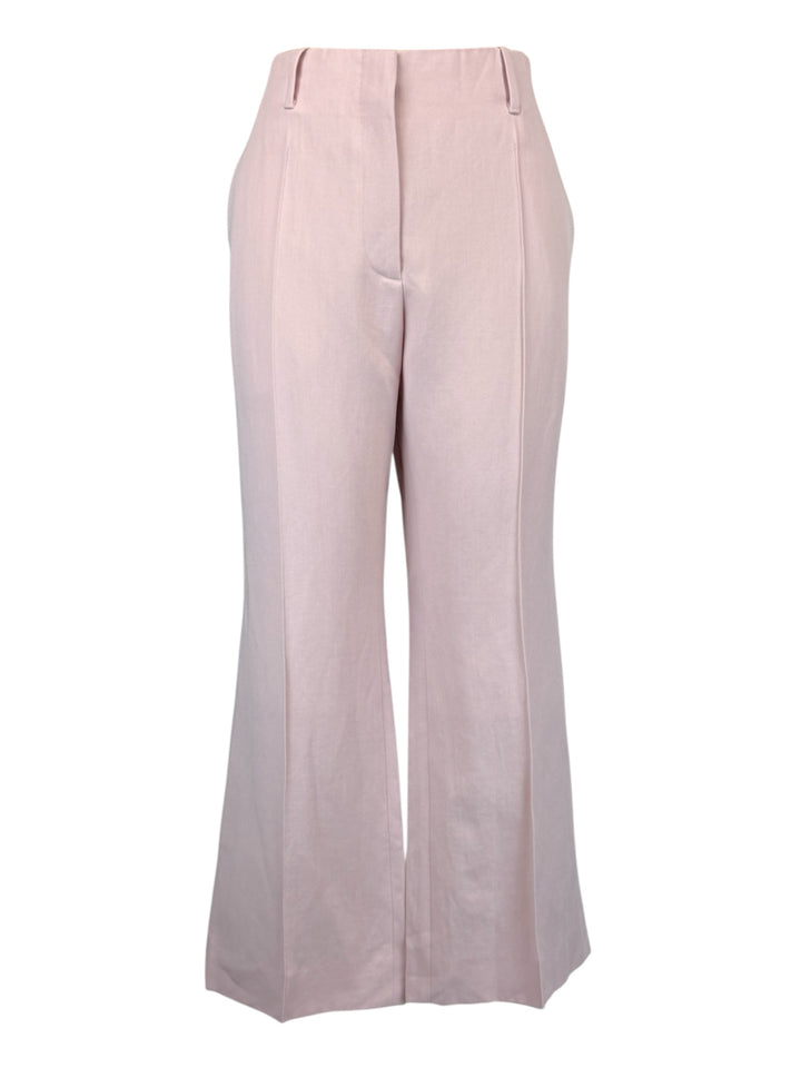 Dries Van Noten Size 40 Cropped Pleated Wool-Blend Twill Straight-Leg Pants