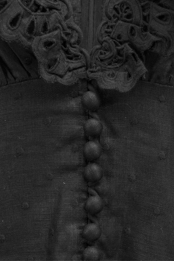 Zimmermann Size 3 Bellitude Scallop Linen Dress