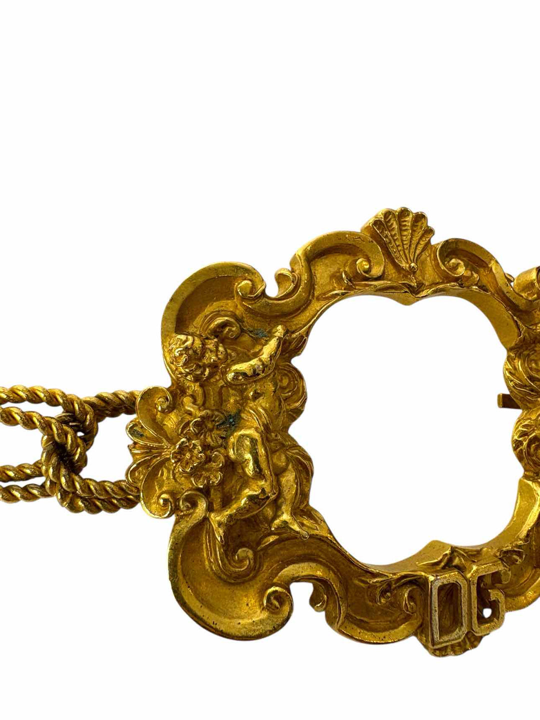 Dolce & Gabbana Size OS Frame Buckle Chain Waist Belt