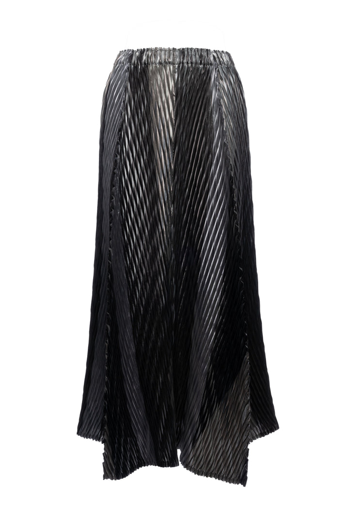 Issey Miyake Size 2 Pleated Metallic Skirt