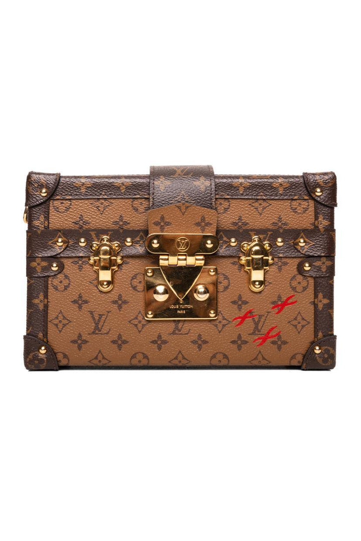 Louis Vuitton 2018 Monogram Reverse Canvas Petite Malle Crossbody