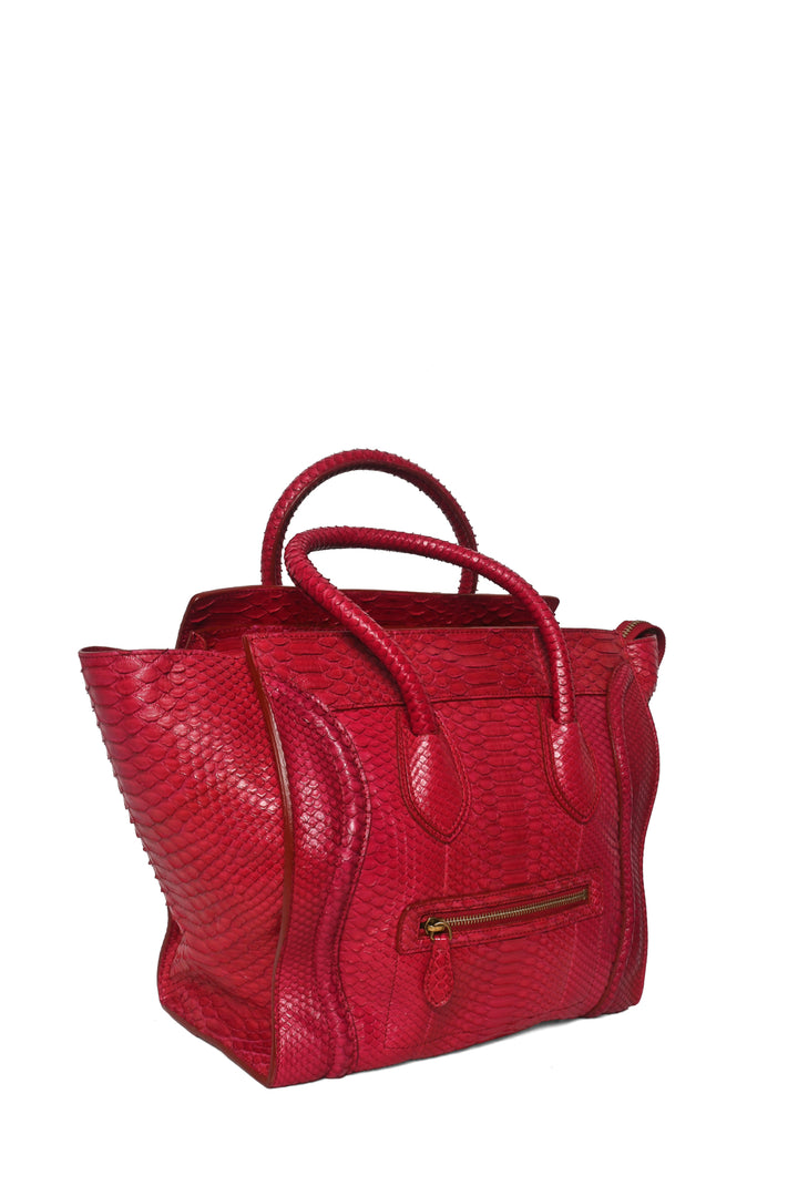 Celine Mini Python Luggage Tote