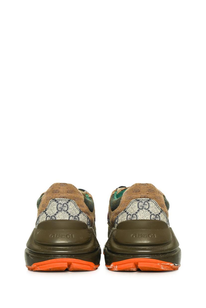 Gucci Size 6 Multicolour GG Monogram Rhyton Sneaker