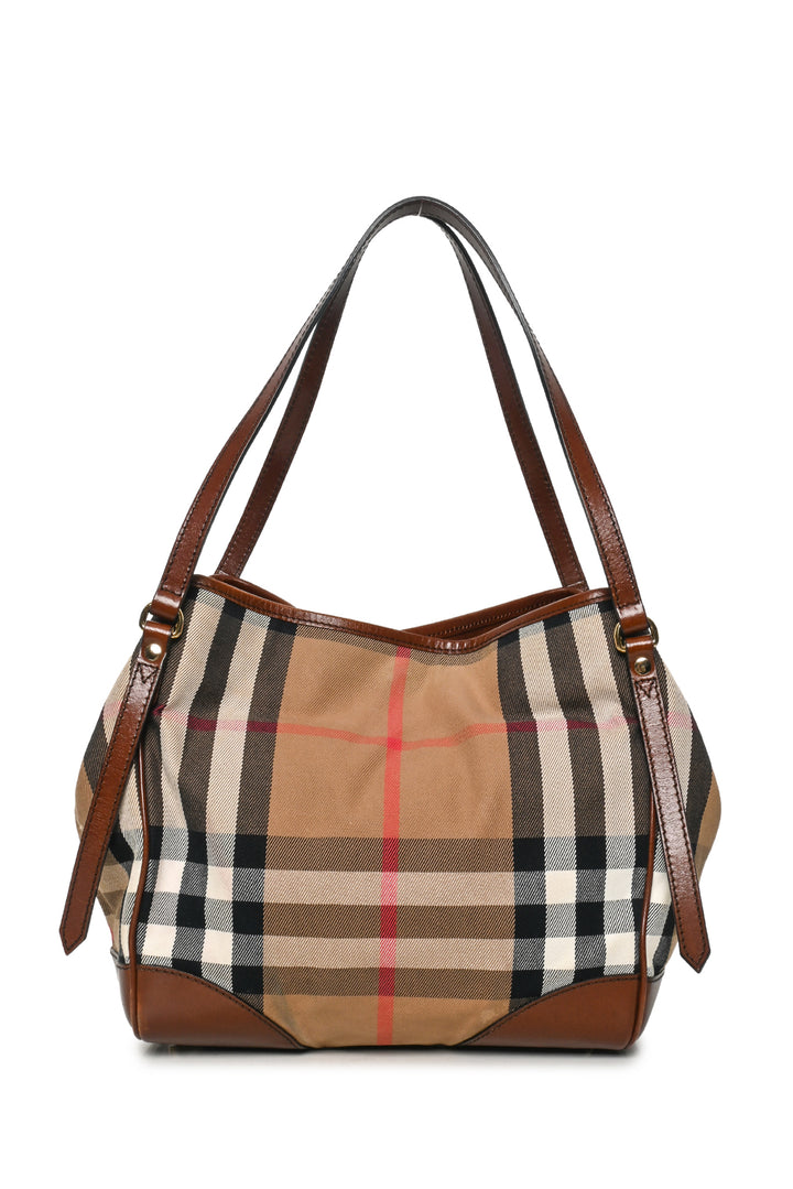 Burberry Canterbury House Check Canvas And Leather Tote