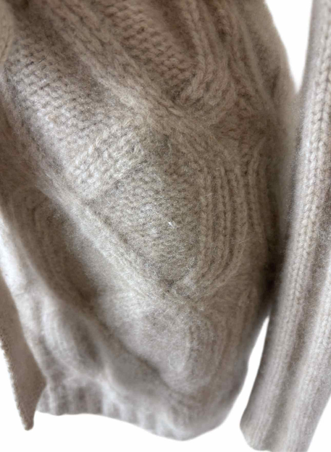 Black Goat Size M Cashmere Cableknit Belted Cardigan